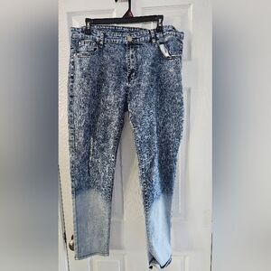 Men's Stylish Blue Acid Wash Jeans